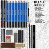 U.S. Art Supply 44-Piece Drawing & Sketching Art Set with 4 Sketch Pads (242 Paper Sheets) - Professional Artist Kit, Graphite, Charcoal, Pastel U.S. Art Supply