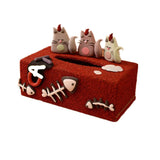 STOBOK Kids DIY Craft Kit 6pcs Box DIY Tissue Box Desk Dispenser Container Square Tissues Dispenser Paper Holder Box Crafting Blank Box Wooden Towel STOBOK