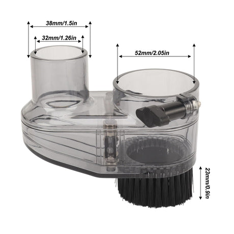 CNC Router Dust Shoe for 52mm Spindle Motors, Clear CNC Dust Boot with 38mm Hose Diameter for 52mm Spindle Motors and Router Pomya