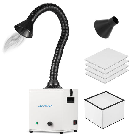 BAOSHISHAN Solder Fume Extractor 100W Strong Suction Soldering Smoke Absorber with 3 Stage Filter for Welding, Smoke Absorption,Desktop BAOSHISHAN