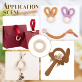 NBEADS 400 Pcs Wooden Linking Rings, 15mm Unfinished Round Wooden Charm Donut Circle Linking Rings Pendant Blank Wooden Loop for Earring Jewelry DIY NBEADS