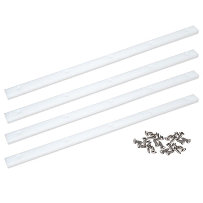 GYOFFULL Crosscut Sled for Table Saw UHMW Plastic 3/4" X 3/8" X 17" with Predrilled Holes and Screws Ideal for U Tracks Woodworking, Miter Slots,