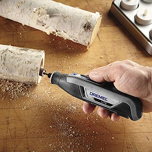 Dremel 7760 Lite Rechargeable Lightweight Design User-Friendly 8000 to 25000 RPM Single Cordless Rotary Tool with Soft Grip for Easy and Comfortable - WoodArtSupply