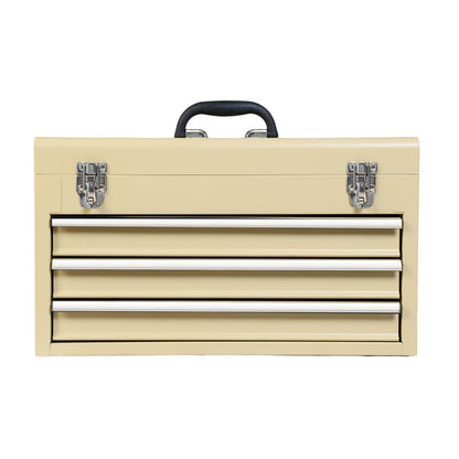 BIG RED ANTBD133-XY Torin 20" Portable 3 Drawer Steel Tool Box with Metal Latch Closure, Yellow