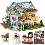 CUTEBEE Dollhouse Miniature with Furniture, DIY Dollhouse Kit Plus Dust Proof and Music Movement, 1:24 Scale Creative Room for Valentine's Day Gift CUTEBEE