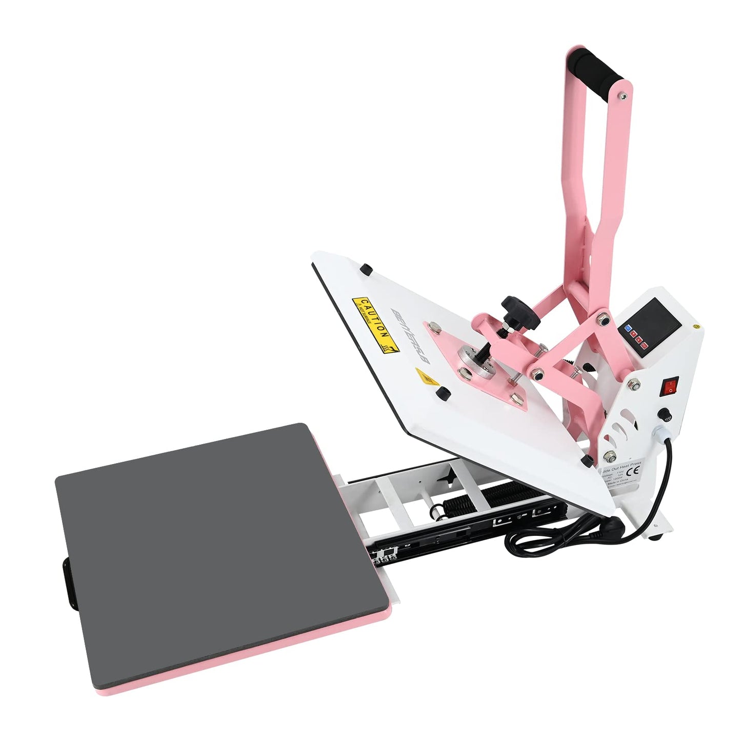 BetterSub Heat Press 15x15 inch Digital Heat Press Machine, Slide Out Industrial Quality T-Shirt Heat Transfer Machine Pink - WoodArtSupply