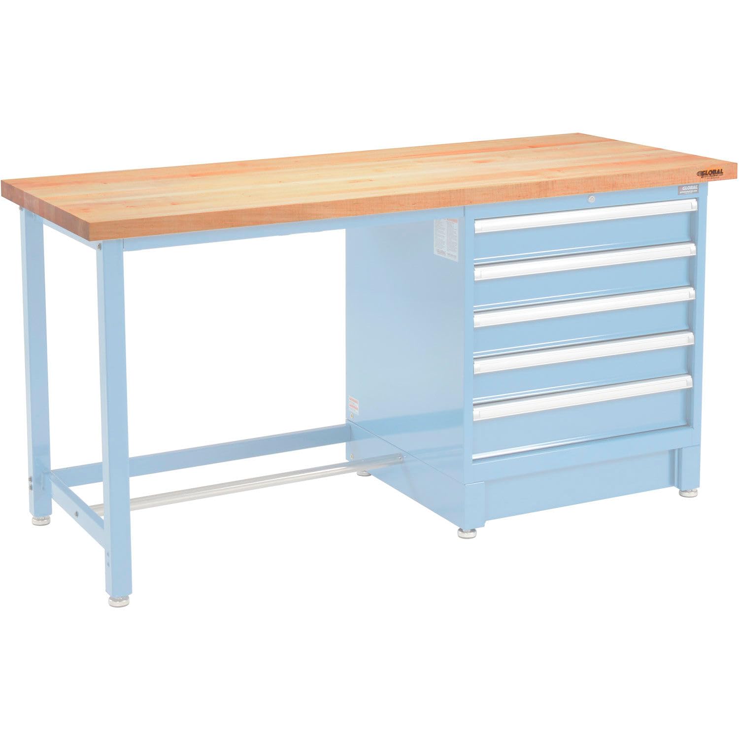 Global Industrial Workbench Top - Maple Butcher Block Square Edge, 60inches W x 36inches D x 1-3/4inches Thick Global Industrial