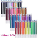 Gel Pens,Tanmit Gel Pens Set, 120 Colored Gel Pen plus 120 Refills for Adults Coloring Books, Drawing, Art Projects (No Duplicates) TANMIT