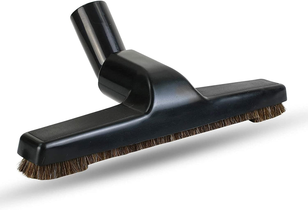 Selgo Hardwood Universal Vacuum Cleaner Floor Brush 1 ¼ inch (32mm) Inner Diameter with Horse Hair Soft Bristles 10” Wide (Black - Plastic) Selgo