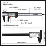 Simhevn Electronic Digital Caliper, LCD | 0 to 6 inch Inch and Millimeter Conversion, Automatic Shutdown Function, Very Suitable for home/jewelry/3D Simhevn