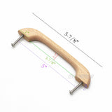 WEICHUAN 10PCS Unfinished Wood Drawer Knobs Pulls Handles - Kitchen Cabinets Furniture Dresser Wardrobe Cupboard Drawer Knobs Pulls Handles(5" Hole WEICHUAN