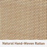 Xilingol Buffet Cabinet with Storage, Storage Cabinet with Rattan Decor Doors, Accent Cabinet with Solid Pine Wood Feet, Sideboard Cabinet for Xilingol