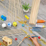 Leinuosen 50 Pcs Wooden Dowels 36 Inch Long Wooden Dowel Rods Unfinished Wooden Dowel for Crafts Dowel Rods Wood Sticks Unpainted Dowel Rods for Leinuosen