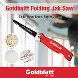 Goldblatt Folding Drywall / Sheetrock Saw, Jab / Hand Saw with Soft Grip Handle, for Wallboard, Plywood and PVC Goldblatt