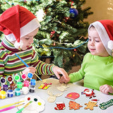 Springflower 36pcs Wooden Christmas Ornaments for Hanging Decorations,12 Styles Unfinished Wood Slices with Holes for Kids,DIY Craft Gift Toys with SpringFlower