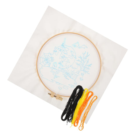 VILLCASE 1 Set Halloween Embroidery Funny Stitching Material Kits for Adults Cross Stitch Kits for Beginners Adults Cross Stitch Supplies Plastic VILLCASE