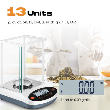 Bonvoisin Analytical Balance 300gx1mg Precision Lab Scale Digital Electronic Scale 1mg Laboratory Analytical Scale LCD Display Scientific Scale with Bonvoisin