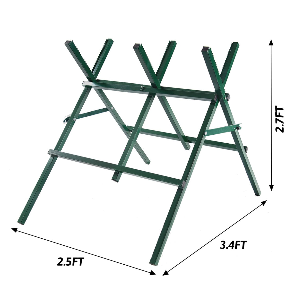 FLITURE Saw Horses Heavy Duty Folding Saw Horses Metal Log Holder for Cutting Saw Horse Adjustable Sawhorse Support 260LB Weight Capacity FLITURE
