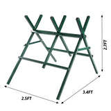 FLITURE Saw Horses Heavy Duty Folding Saw Horses Metal Log Holder for Cutting Saw Horse Adjustable Sawhorse Support 260LB Weight Capacity FLITURE