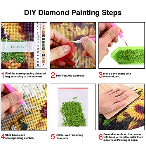 KTHOFCY 5D DIY Diamond Painting Kits for Adults Kids, Dragonfly Stained Glass Full Drill Embroidery Cross Stitch Crystal Rhinestone Paintings