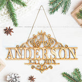 Personalized Established Family Name Custom 1/8" Thick Wood Sign Home Décor Wall Art 18" Woodums