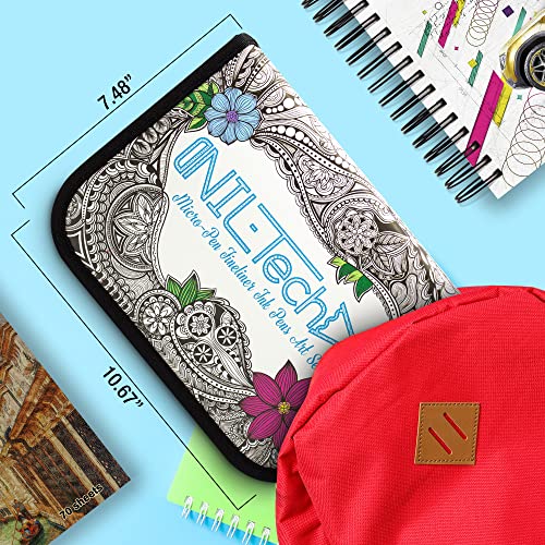 All-in-One Artist Drawing Pens Set -16 Dual Tip Brush Pens, 3 Calligraphy Pens, 10 Drawing Pens, Ruler, White Ink Pen, Mechanical Pencil, Sketch Pad NIL - TECH