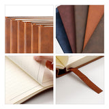 PYD Life 6 Pack Leather Notebooks A5 Journal Lined Blanks 5.8" x 8.3" Yellow Brown for Xtool Laser Engraving DIY Crafting,Notebooks for Work School PYD Life