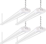 4 Pack 4FT LED Shop Light Linkable, 4400lm, 42w(250w Equivalent), 5000K Utility Shop Lights, Hanging or Flush Mount, with Power Cord and On/Off hykolity