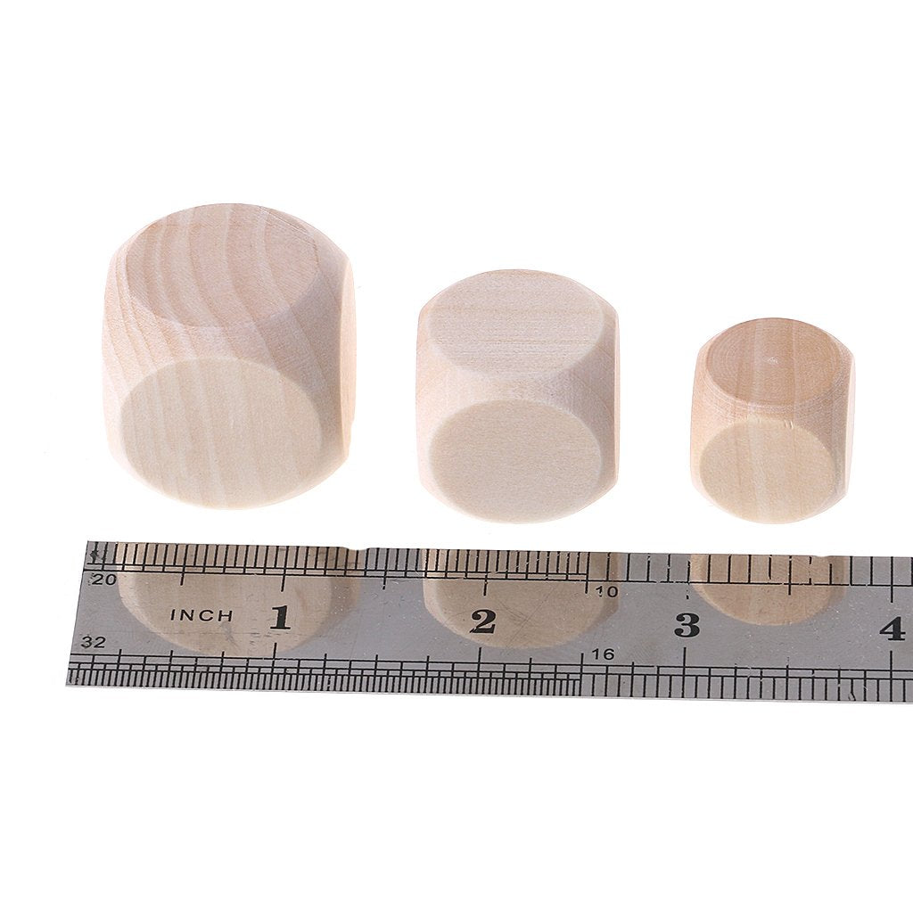 Blank Wooden Unfinished Square Blocks 6 Sided Wood Cubes with Rounded Corners for DIY Craft Projects Blank Wood Youngy