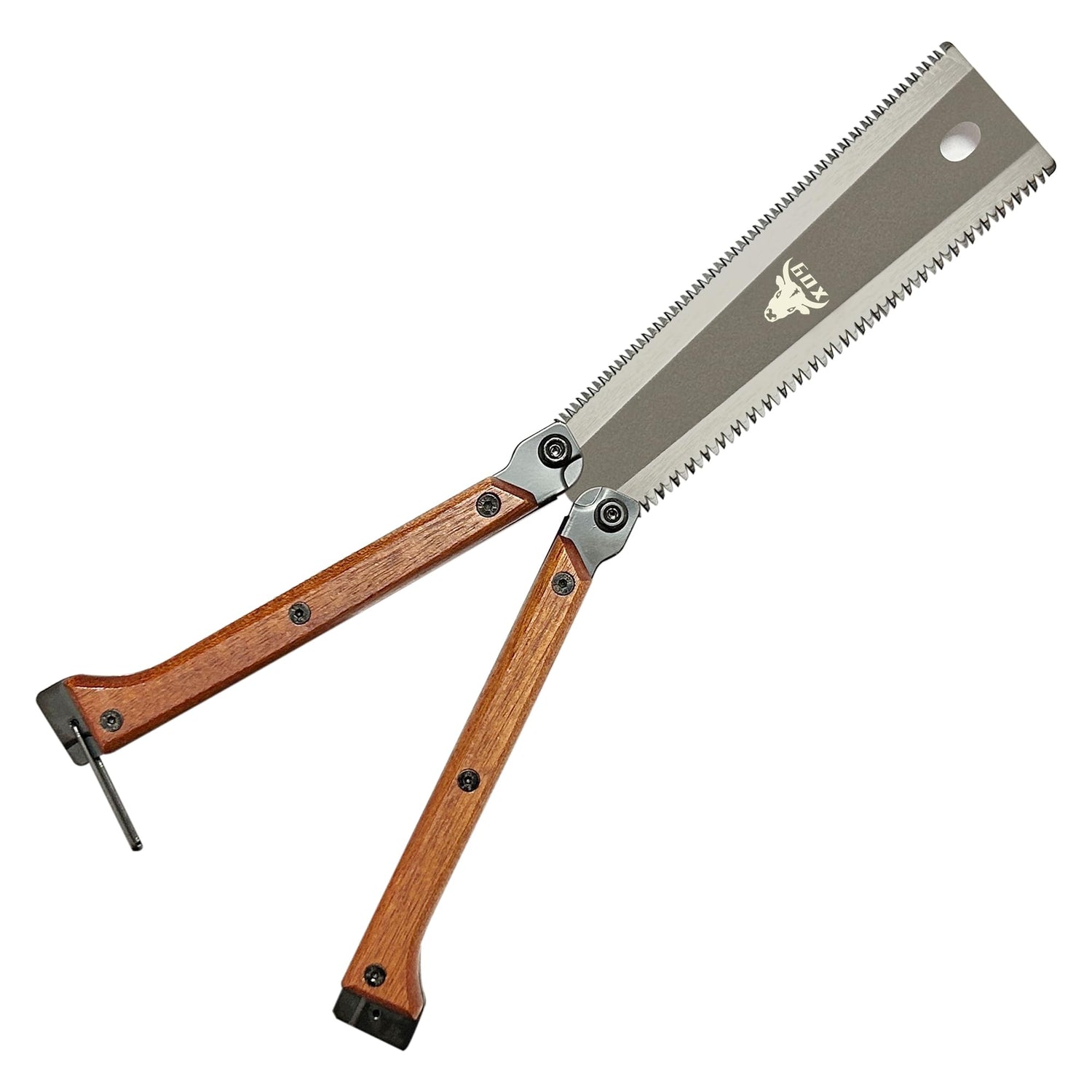 6OX 5.5 Inch Mini Folding Japanese Pull Saw 10/12 TPI SK5 Double Edges for Woodworking 6OX