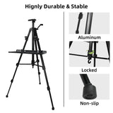 NewZeal Artist Easel Stand Painting Stand Art Easel, 20"to 61" Art Easel for Painting Canvase & Displaying, Aluminum Adjustable Height Display Tripod Newzealkids