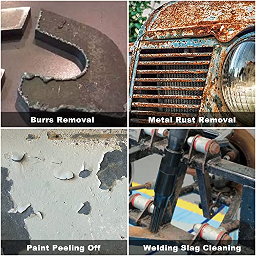 KUNTEC Pneumatic Compact Air Scaler 1/4" Air Powered Rust Paint Weld Slag Remover Cleaner KUNTEC