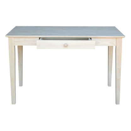 International Concepts Basic Desk with Drawer, Unfinished - WoodArtSupply