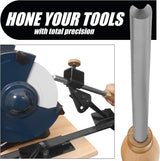 Pro Grind Sharpening System for 8 Inch Grinders to Sharpen Lathe Turning Tools, Chisels, Skews, Bowl Spindle Gouges • Includes Setup Blocks and Quad Peachtree Woodworking Supply