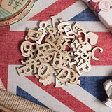 270 Pieces 1 Inch Wood Alphabet Letters Wooden Numbers Mini Blank Wood Symbols Unfinished Wood Heart Star Paw with Rustic Storage Tray for Home Decor Cregugua