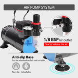 VIVOHOME Airbrush Kit with 1/5 HP Air Compressor and 3 Dual Action Professional Airbrush Gun, Gravity and Siphon Feed, Quiet Air Brush Paint Set with VIVOHOME