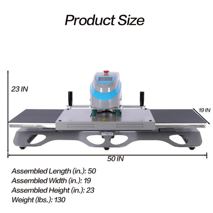 WUMSTOT Heat Press 16x20 Machine: Pneumatic Heat Press Machine - Dual-Platen, Swing-Away, Teflon-Coated, Digital Control Panel, for T-Shirts, - WoodArtSupply