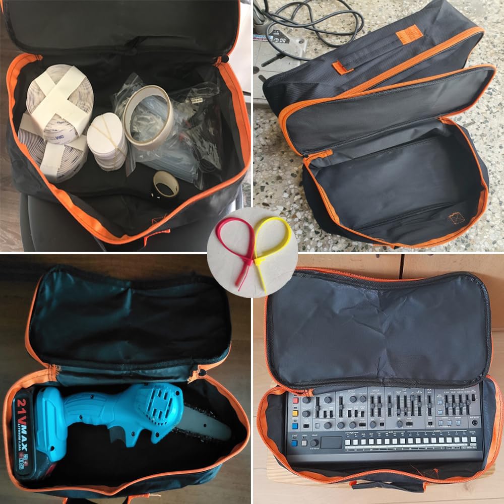 Tool Bag, Waterproof Oxford Bag, Multiple Purpose-Tool Organizers and Storage, Small Metal Tools Bags (Small with 2 pcs zip ties) Accddio