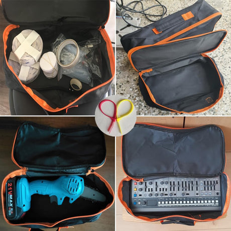 Tool Bag, Waterproof Oxford Bag, Multiple Purpose-Tool Organizers and Storage, Small Metal Tools Bags (Small with 2 pcs zip ties) Accddio