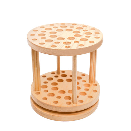 Paint Brush Holder for Artist , Handcrafted Rotating Paint Brush Organizer,Watercolor Brush Holders , Large Capacity Hardwood Paint Brush Storage Hol Huiflyer