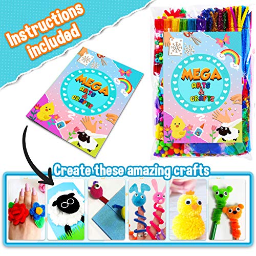 Goodyking Arts and Crafts Supplies for Kids - All in One Kids Crafts Toddler Activities Kids School Supplies Age 4 5 6 7 8 Years Old Craft Art Supply Goody King