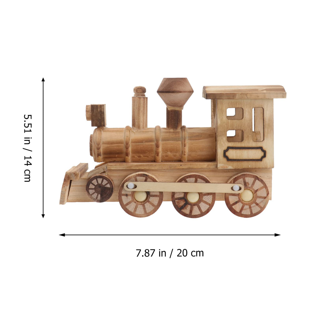 BESPORTBLE Wooden Crafts Wood Steam Train Figurine Train Model Retro Locomotive Ornaments Steampunk Statue Train Gifts Wood Crafts Desktop Decor for BESPORTBLE