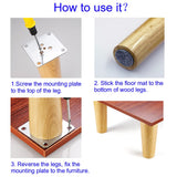 KITEVICH 4PACK Solid Wood Furniture Legs 6 Inch Sofa Legs, Replacement Legs Mid Century Modern Legs for Couch End Table TV Stand Bed Dresser Cabinet, KITEVICH