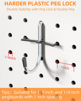 INCLY 238PCS Pegboard Accessories Organizer Kit, Peg Board Hooks Assortment with Peg Bins, Baskets, Paper Towel Holder for 1/8 and 1/4 inch Pegboard INCLY