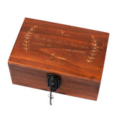 Awerise Personalized Wooden Keepsake Box w/Lock Key, Custom Jewelry Box, Bridesmaid Box, Mother Girlfriend Gift Awerise