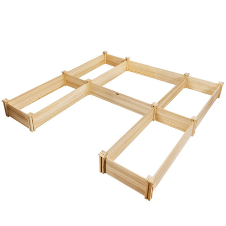Giantex U-Shaped Raised Garden Bed, Wood Raised Garden Planter Box for Vegetables and Flowers, Easy Assembly, Garden Container for Backyard, Patio, Giantex