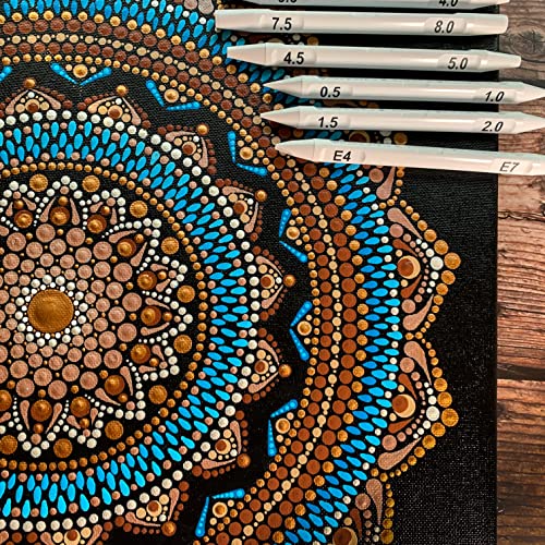 Dotting Tools for Painting Mandalas - Happy Dotting Company - 16pc Double Ended Super Set for Mandala dot Art - Includes Stylus - Unique Ellipse Tool Happy Dotting Company