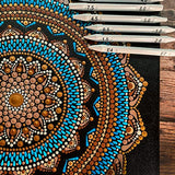 Dotting Tools for Painting Mandalas - Happy Dotting Company - 16pc Double Ended Super Set for Mandala dot Art - Includes Stylus - Unique Ellipse Tool Happy Dotting Company