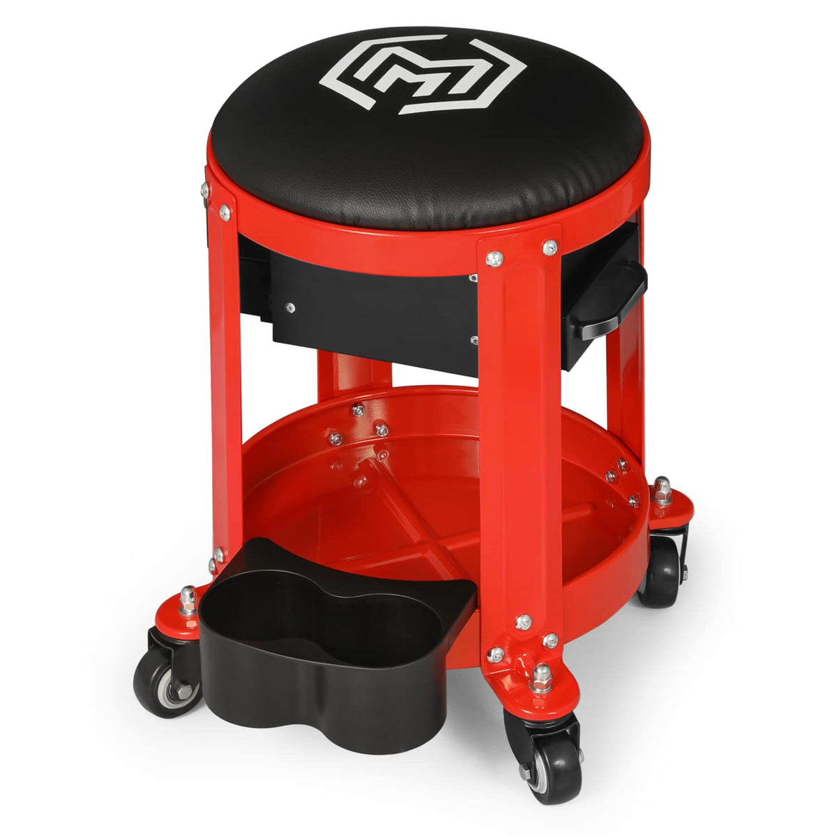 Magshion Round Mechanics Roller Seat with Build-in Drawer/Tool Storage ...
