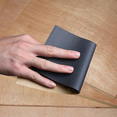 LANHU Abrasive Dry Wet Waterproof Sandpaper Sheets Assorted Grit of 400/600/ 800/1000/ 1200/1500 for Furniture, Hobbies and Home Improvement, 12 LANHU